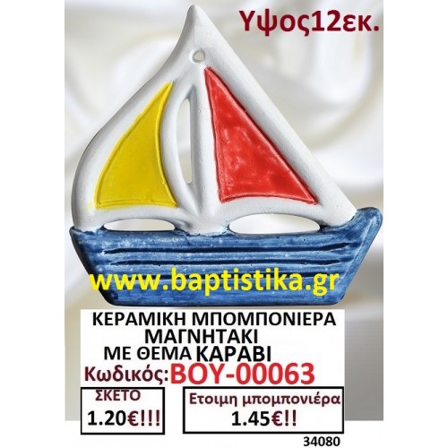 ΚΕΡΑΜΙΚΗ ΜΠΟΜΠΟΝΙΕΡΑ ΜΑΓΝΗΤΑΚΙ ΜΕ ΘΕΜΑ ΚΑΡΑΒΙ ΒΟΥ-00063